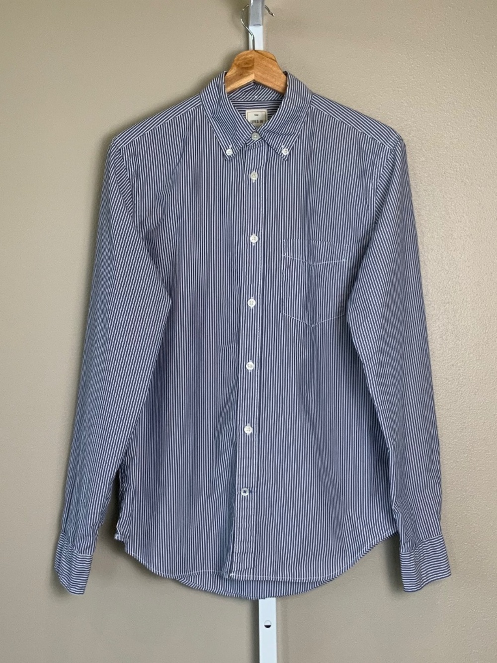 GAP Lived-In Wash Striped Button Down Oxford Shirt